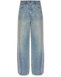 Amiri - Embellished Straight-Leg Jeans - Lyst