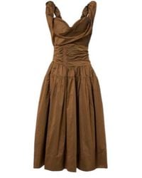 Vivienne Westwood - Sunday Cotton-Blend Twill Midi Dress - Lyst