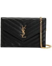 Saint Laurent - Cassandre Envelope Chain Wallet - Lyst