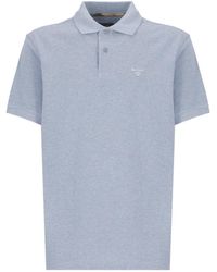 Barbour - Tartan-Trim Embroidered-Logo Polo Shirt - Lyst