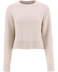 Lanvin - Round Neck Knitted Sweater - Lyst