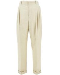 Bottega Veneta - Wool And Cotton Pants - Lyst