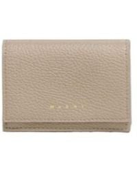 Marni - Logo-Debossed Leather Rectangular Wallet - Lyst
