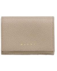 Marni - Logo-Debossed Leather Rectangular Wallet - Lyst