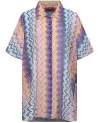 Missoni - Zigzag Patterned Short-Sleeved Shirt - Lyst