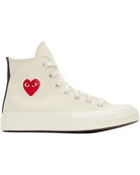 COMME DES GARÇONS PLAY - Comme Des Garçons Play X Convers Chuck 70 Og Single Heart High-Top Skate Shoes - Lyst
