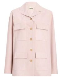 KHAITE - Long-Sleeved Leather Jacket - Lyst