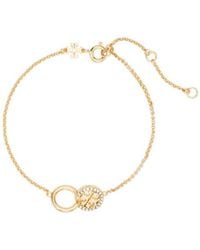 Tory Burch - Logo-Charm Bracelet - Lyst