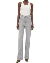 Bottega Veneta - Washed Flared Leg Jeans - Lyst