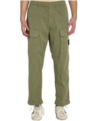 Stone Island Loose Fit Cargo Pants Musk in Green for Men | Lyst