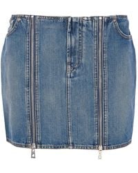 Jean Paul Gaultier - Front Zipped Mini Skirt - Lyst