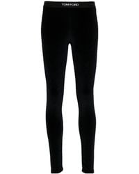 Tom Ford - Stretch Lustrous Velour Signature Leggings - Lyst