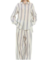 Frankie Shop - Peri Striped Fluid Shirt - Lyst