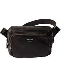 Prada - Distressed Zipped Shoulder Bag - Lyst