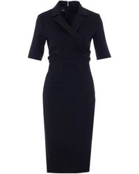 Pinko - Bow Detailed Slim-Fit Midi Dress - Lyst