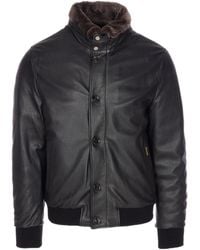 Moorer - Cleros P1 Bomber Leather Jacket - Lyst