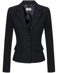Elisabetta Franchi - Single-Breasted Long-Sleeve Blazer - Lyst