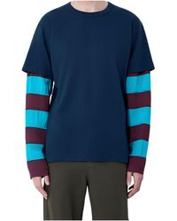Dries Van Noten - Striped Contrast-Sleeve T-Shirt - Lyst