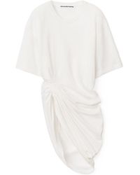 Alexander Wang - Draped-Waist Asymmetric T-Shirt - Lyst