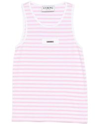 Iceberg - Striped Plaque Top - Lyst