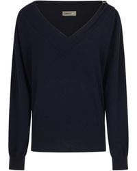 Alberta Ferretti - Button Detailed Dropped Shoulder Jumper - Lyst
