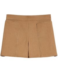Max Mara - Zip Detailed Mini Shorts - Lyst