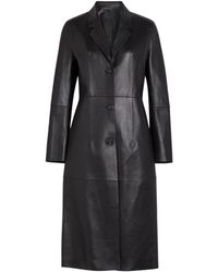 TOTEME - Button-Down Leather Trench Coat - Lyst