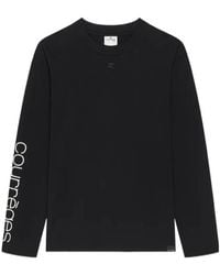 Courreges - Logo-Print Long-Sleeved T-Shirt - Lyst