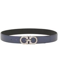 Ferragamo - Ferragamo Reversible Gancini Buckle Belt - Lyst