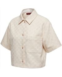 Gucci - Gg Cotton Gabardine Shirt - Lyst