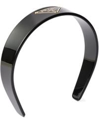 Prada - Headband With Triangle Logo - Lyst