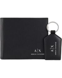 ARMANI EXCHANGE - Logo-Stamp Wallet Keyring Set - Lyst