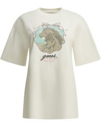 Ganni - Qixi Crew-Neck T-Shirt - Lyst