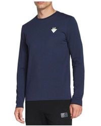 EA7 - Round Collar Logo T-Shirt - Lyst