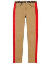 Burberry - Leopard Print Detail Skinny-Fit Jeans - Lyst