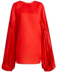 KHAITE - The Quico Puff-Sleeved Blouse - Lyst