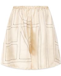 TOTEME - Totême Geometric Printed Elasticated Waistband Shorts - Lyst