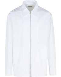 Jil Sander - Long Sleeved Zip-Up Shirt - Lyst