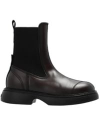 Ganni - Round-Toe Ankle Boots - Lyst