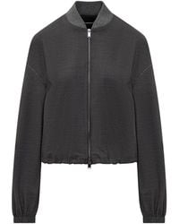 Fabiana Filippi - Bead Embellished Zipped Cropped Jacket - Lyst