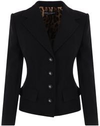 Dolce & Gabbana - Single-Breasted Fitted Waist Jacket - Lyst