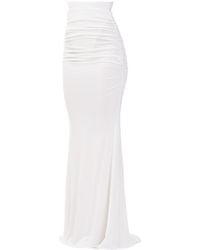 Elisabetta Franchi - Long Ivory Ruffled Skirt - Lyst