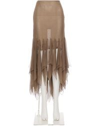 Valentino - Asymmetrical Chiffon Skirt - Lyst