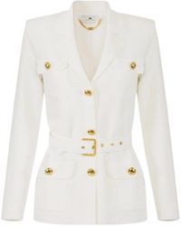 Elisabetta Franchi - Full Milano Stitch Knit Jacket - Lyst