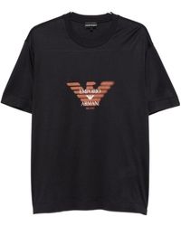 Emporio Armani - Logo-Print Crew-Neck T-Shirt - Lyst