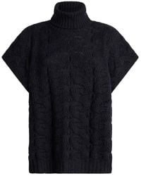 Etro - Wool-Blend Turtleneck Sweater With Paisley Detailing - Lyst