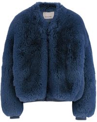 Frankie Shop - Faux-Fur Zip-Up Coat - Lyst