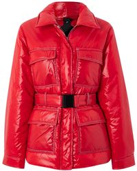Perfect Moment - Jade Belted Quilted Padded Glossed-Shell Ski Jacket - Lyst