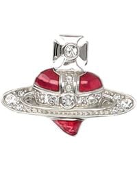 Vivienne Westwood - New Diamante Embellished Heart Ring - Lyst