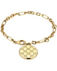 Gucci - Gg Motif Charm Chain Bracelet - Lyst